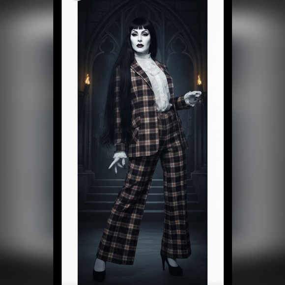 Vintage 70s Plaid Wool Pants and Shirt by Pendleton S-M - Picture 1 of 16